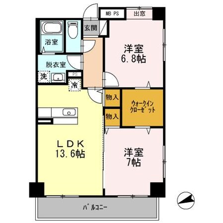 ファミールマンションひらたの物件間取画像